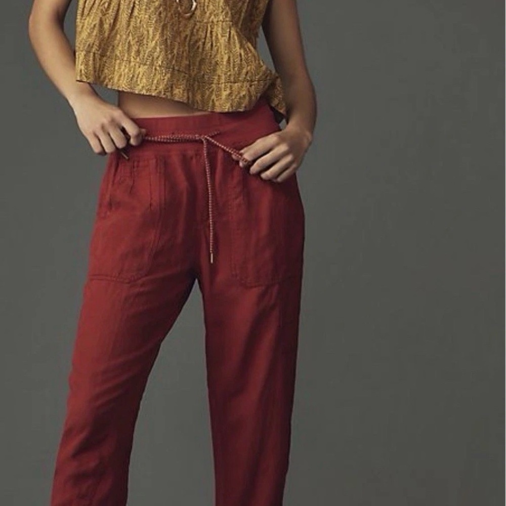 Anthropologie Nomad Joggers M Salmon Pink Pants